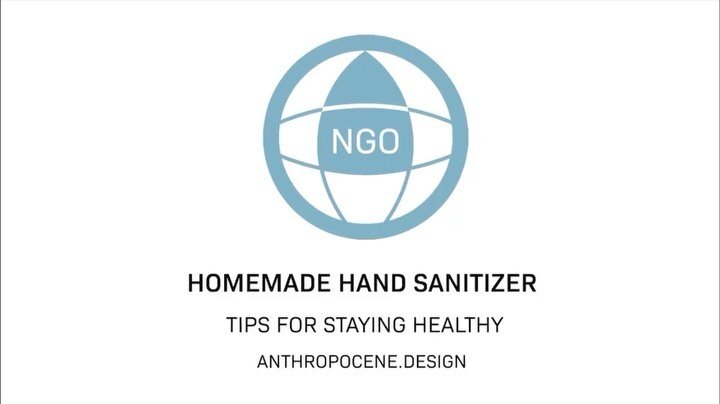 Homemade hand sanitizer video from our team at @anthropoceneorg 

 As Covid-19 continues to affect the global population around the world, creators around the world has stepped up to solve medical and sanitary supply shortages. Check out our video to