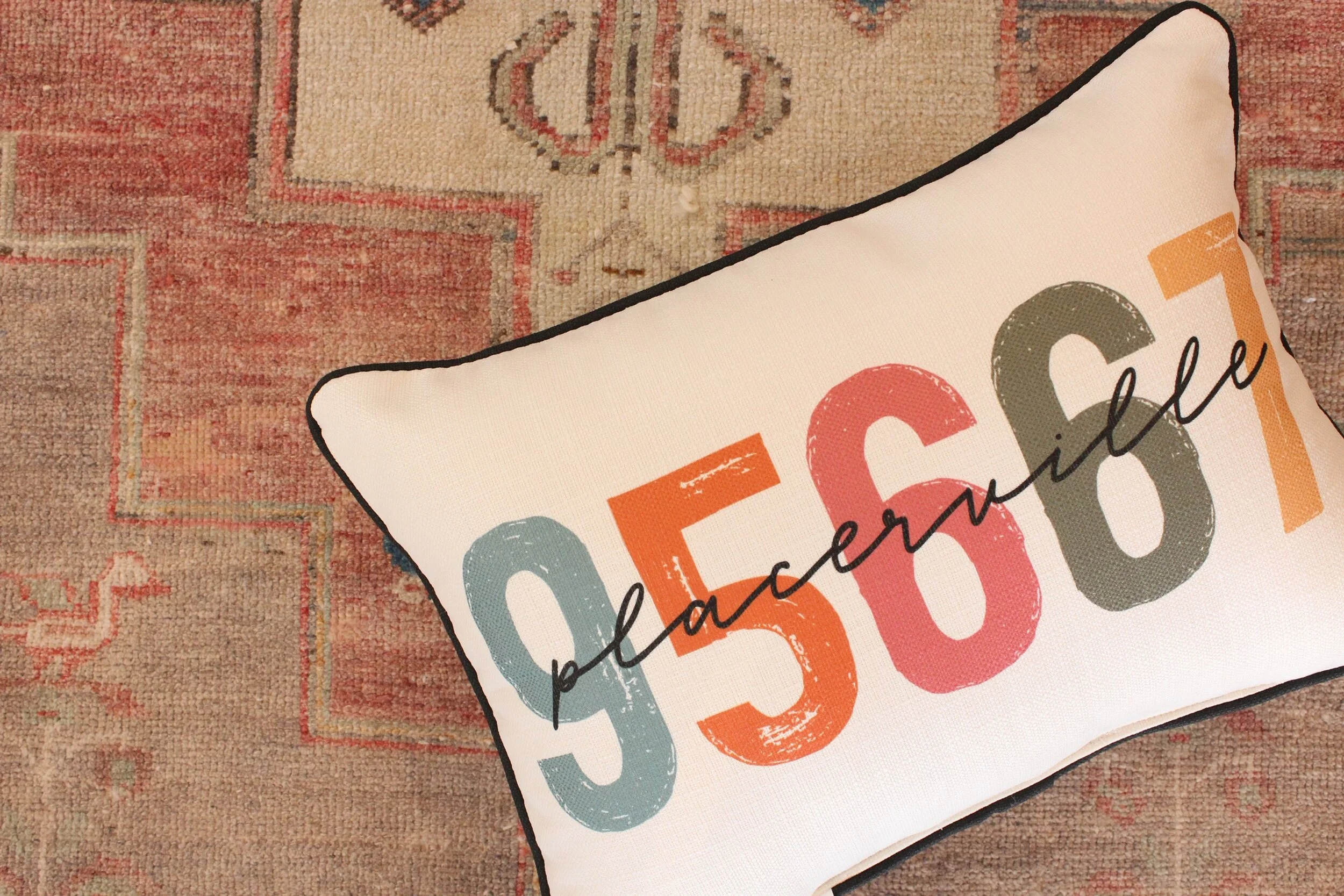 1. Our custom Placerville pillows have definitely made a statement and are flying off our shelves! The colorful zip pillow shown above are my personal favorite but we also have more styles available in grey. Retail: $39