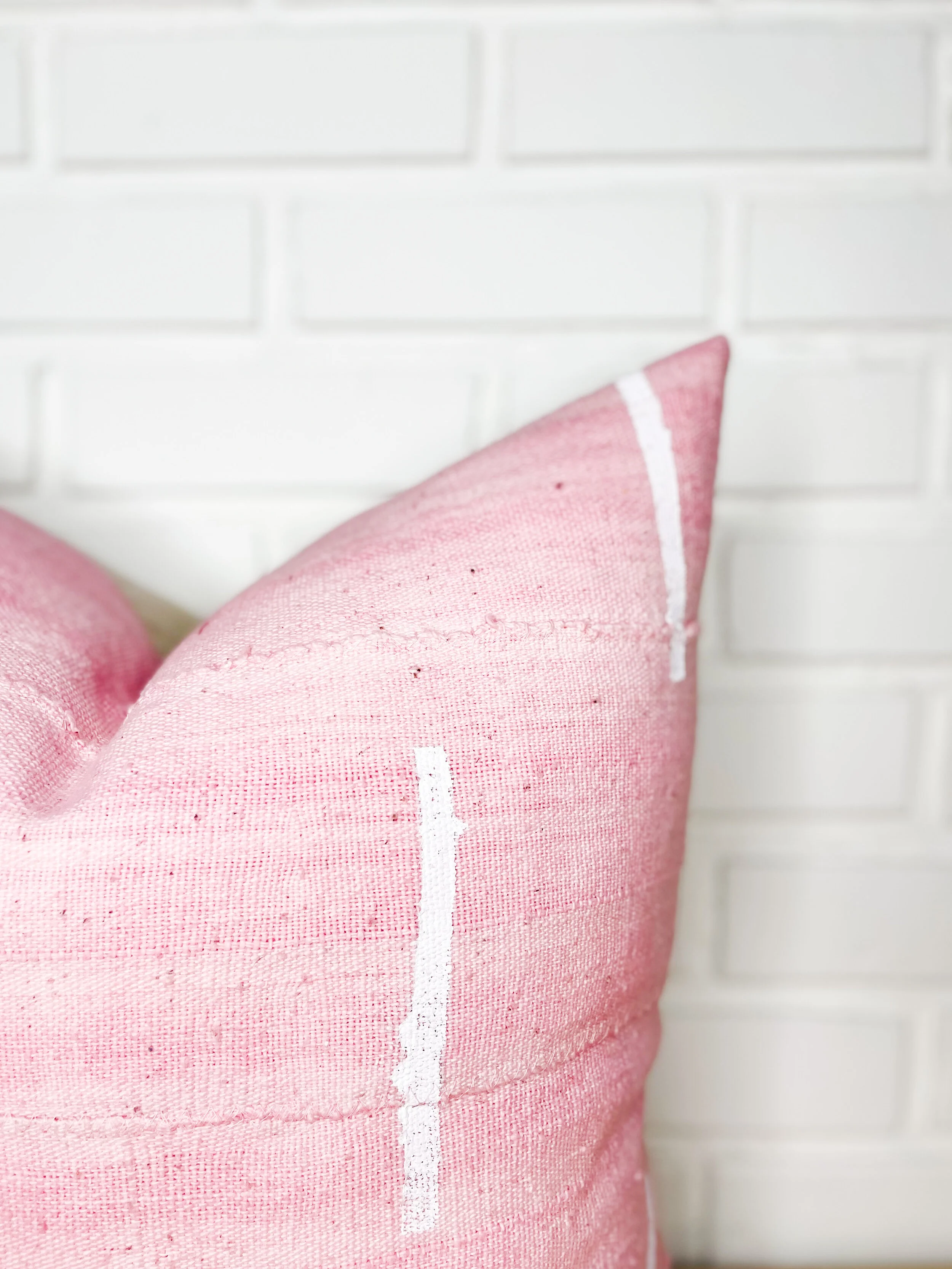 pink mudcloth pillow
