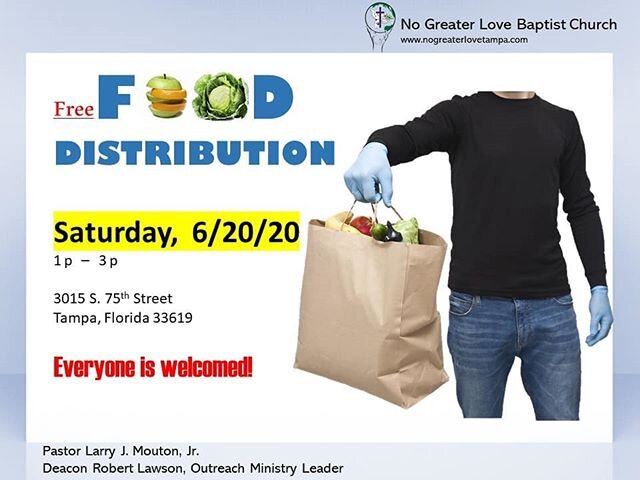 Free food, including  meats, dairy, fruits and veggies will be available.  This is open to the Community. No registration is required.  CDC guidelines for social distancing will be followed.  #nglbc  #lep  #strengtheningcommunities  #food #HELPINGEAC