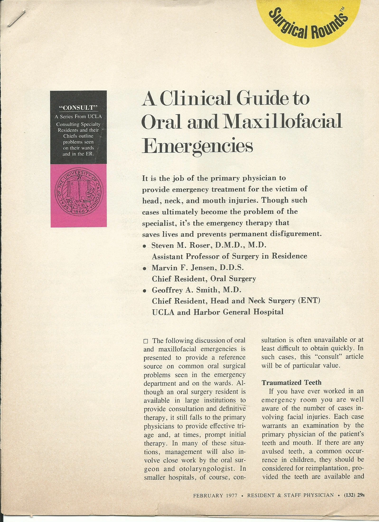 A Clinical Guide to Oral and Maxillofacial Emergencies