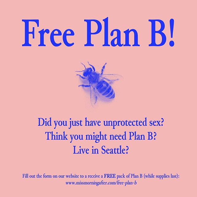 Do you or a friend need Plan B? Not able to pay the $50 at a pharmacy? ⁣
⁣
We gotchu. ⁣
⁣
We are distributing free Plan B to folks who need it and live in Seattle, while our supplies last. ⁣
⁣
Take a deep breath and follow these steps: ⁣
⁣
1️⃣ Visit 