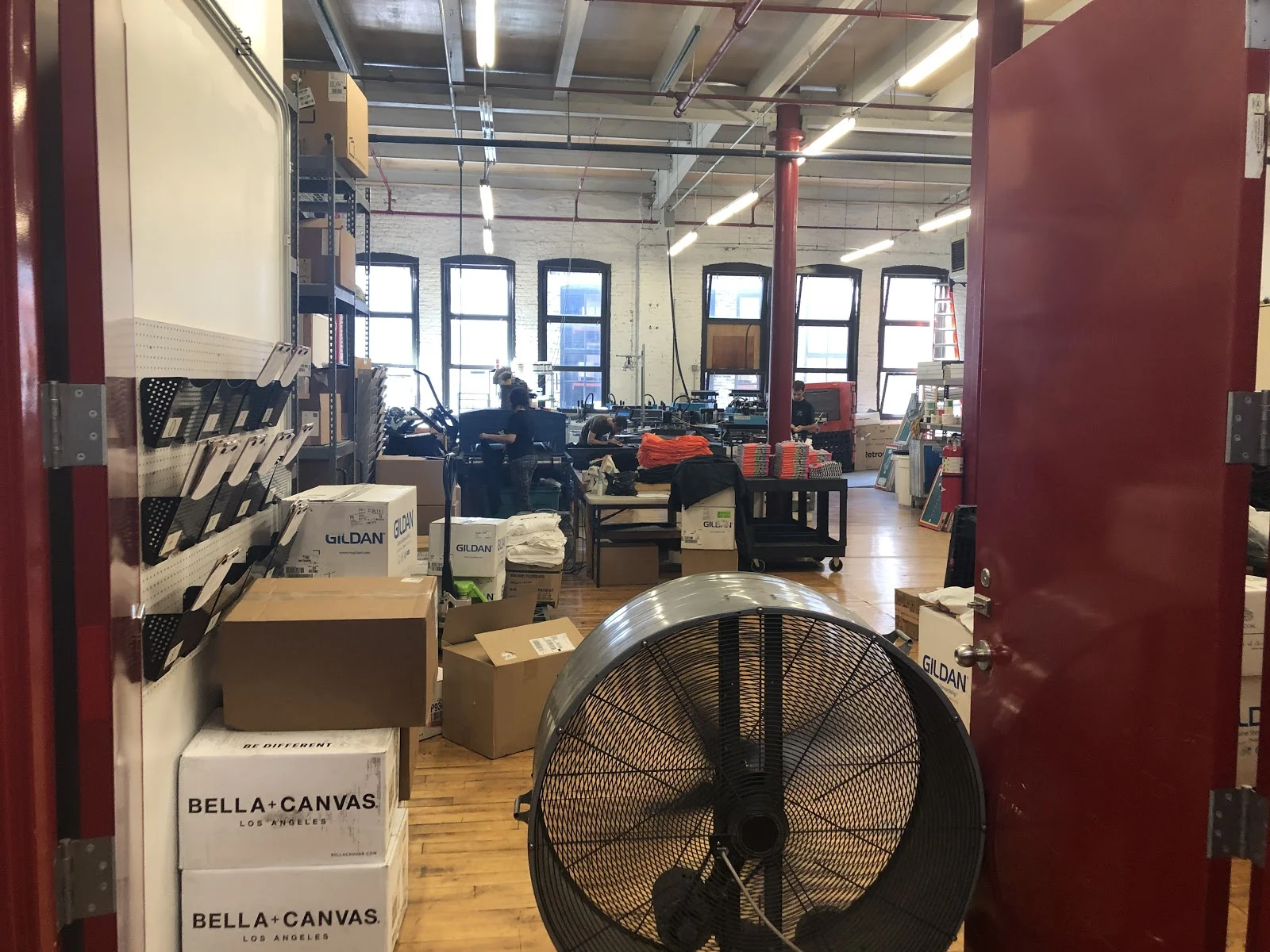 A silk screening company in the incubator services many of the other tenants branded apparel needs. This company will likely be replaced by another apparel company when it outgrows this space