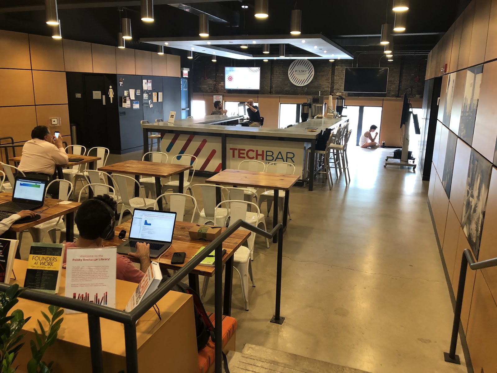 The onsite Tech Bar at Polsky Exchange serves as a more convenient and lower cost alternative to the Genius Bar or Geek Squad for students, faculty and members