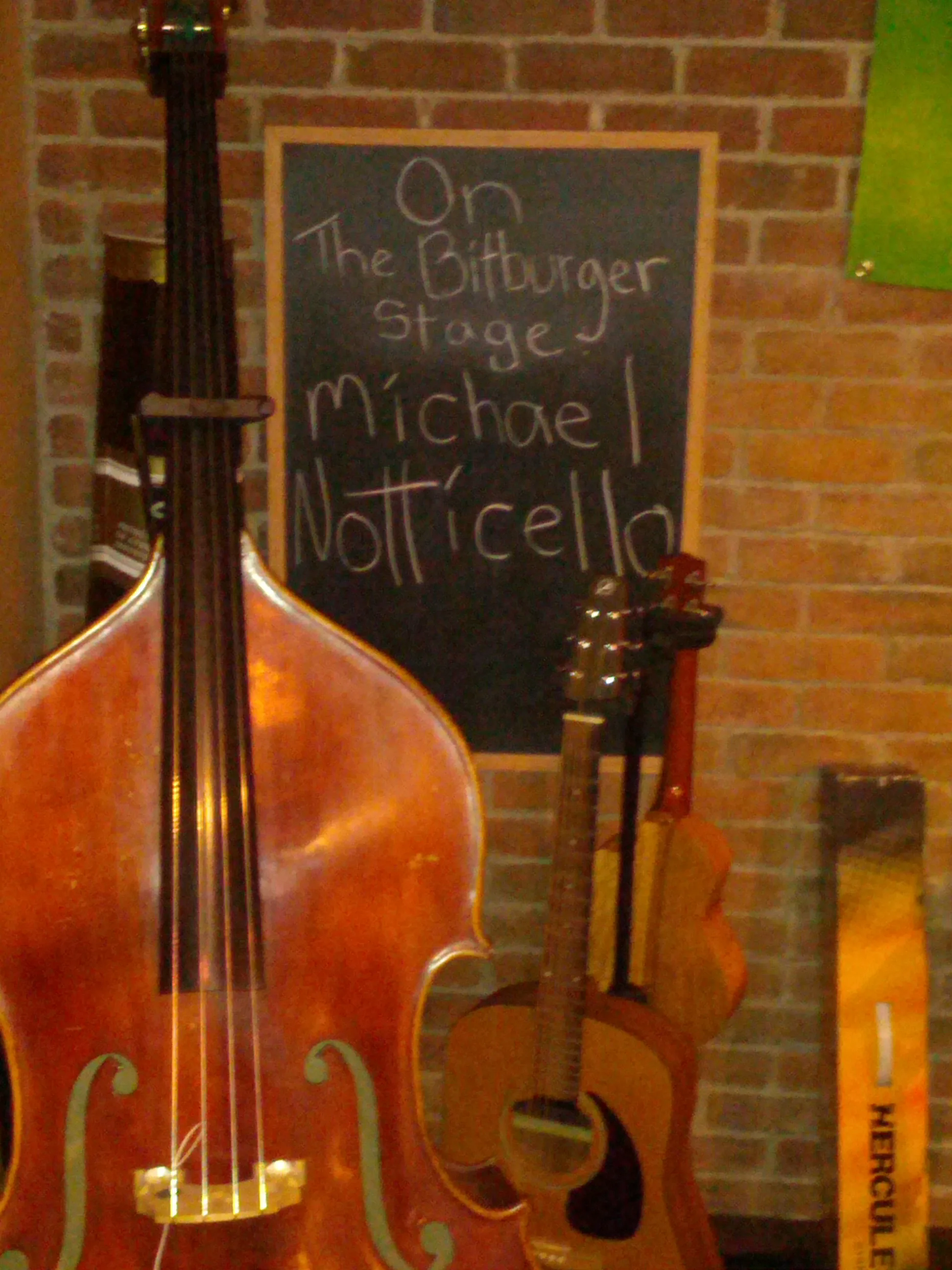 Notticello stage setup at Elliott Bay Pizza & Pub circa 2014