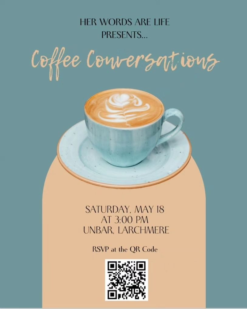Note: There's been a time change. This meetup will be from 3 to 5 p.m. I hope to see you there.

Check out the first pop up Conversations with Brit! Join me for coffee and life topics. *Note: This will be an informal meetup. Register at the QR code b