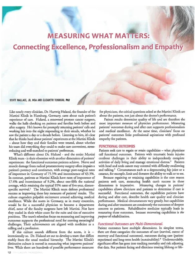 Measuring What Matters: Connecting Excellence, Professionalism, and Empathy