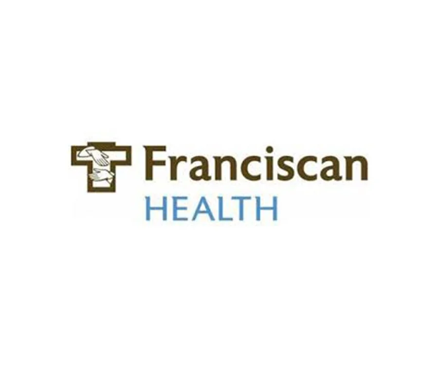 Franciscan Health logo with a cross and hand graphic