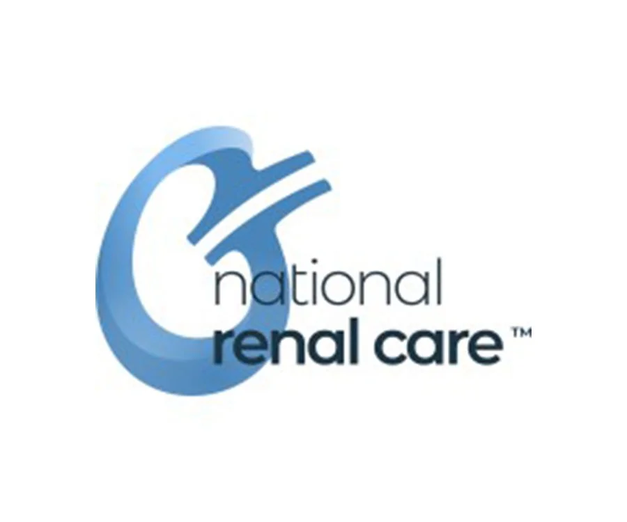 Logo of National Renal Care featuring a stylized blue letter G and text.