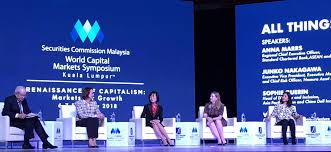 Me (far right) on an "All Things Being Equal" panel at the World Capital Market Symposium, wondering if I'm being a little too honest in a room full of money market folk