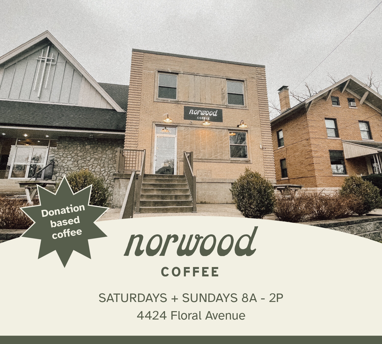 ☕ We'd like to raise a mug to one of our Patsy Program Sponsors, @nrwdcoffee ! Stop into this lovely, donation-based coffee shop in the heart of Norwood on a Saturday or Sunday for some great coffee and community! 

Ya'll know this cabaret runs on ca
