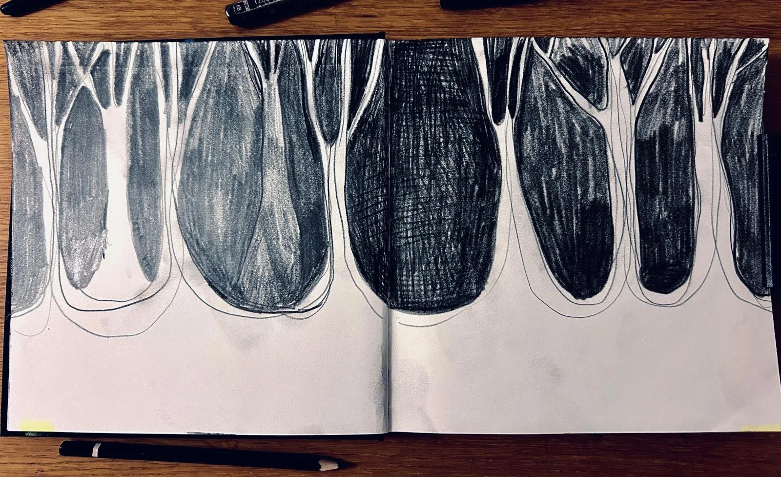 Charcoal trees