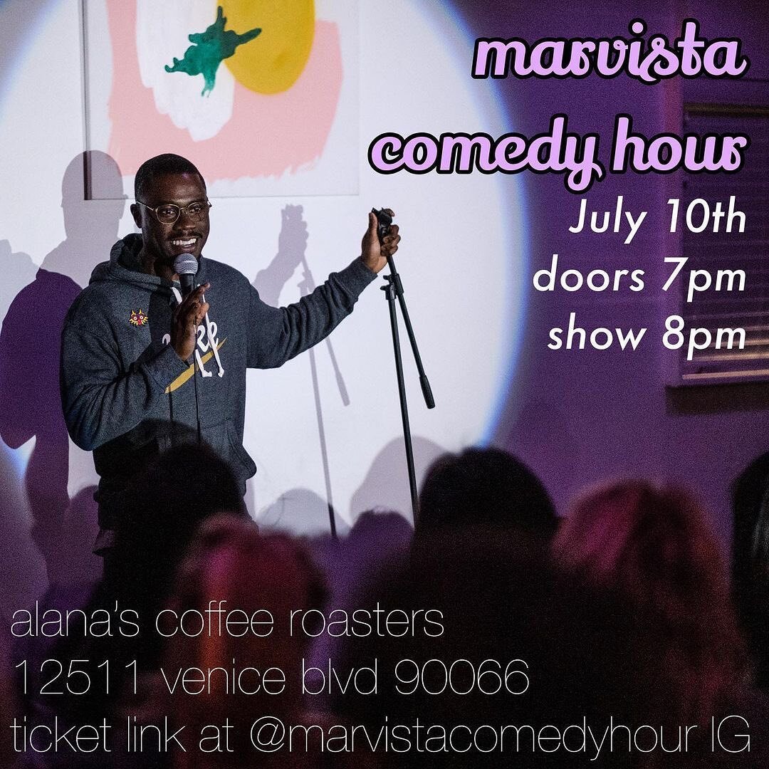 I&rsquo;m on @marvistacomedyhour tonight! I bent over to pet my dog and threw my back out this past week, so here&rsquo;s to hoping there&rsquo;s a chiropractor in the audience tonight!*
.
.
.

*I&rsquo;m fine. Much better. Thanks for caring.
.
.
.
P