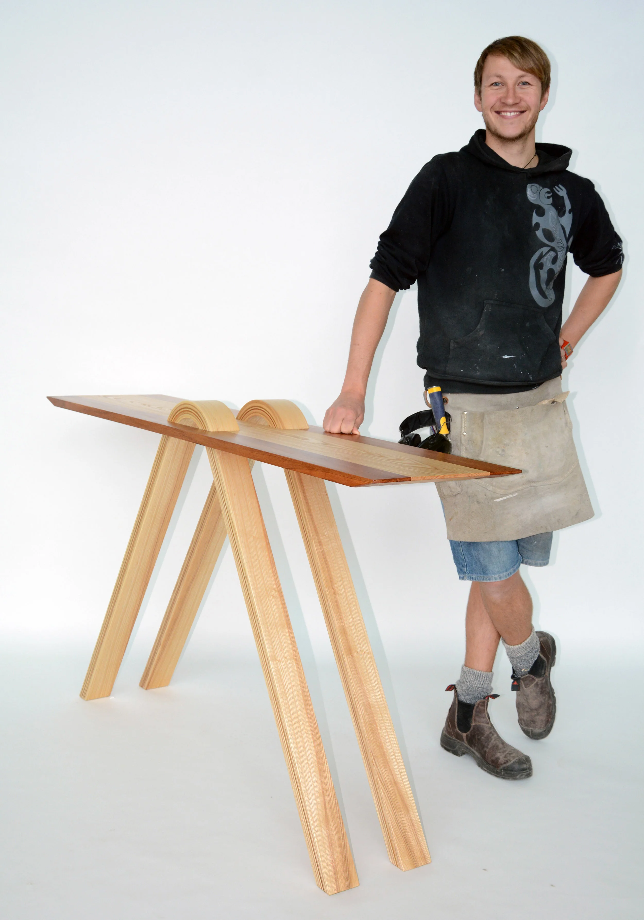 Adam Laker with his side table