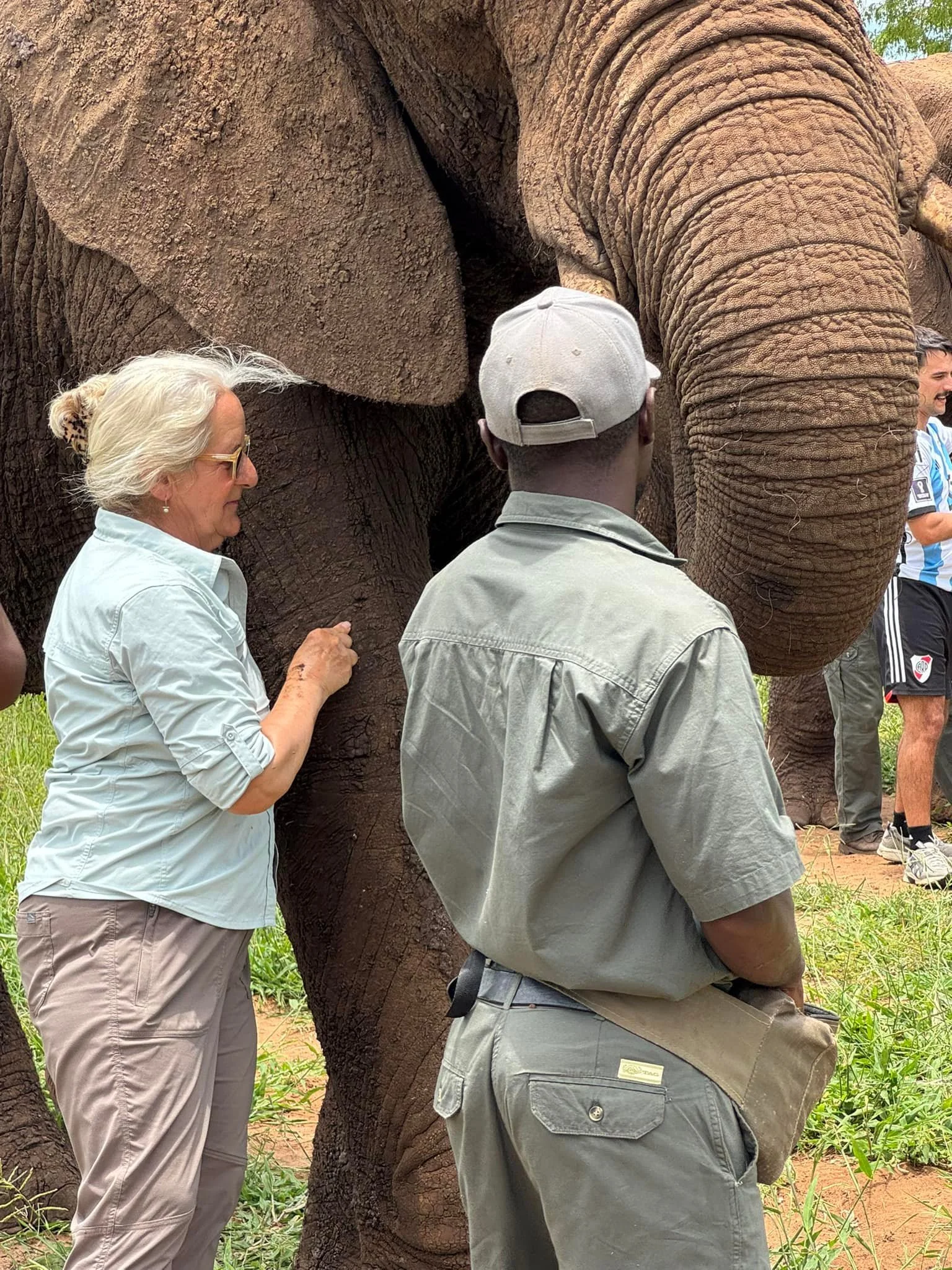Today I hugged and elephant named Hwange. I am over the moon and happy to have you see (and hear) the trumpeting (greeting) of them seeing their friends (only after 2 hr. Separation)🤓