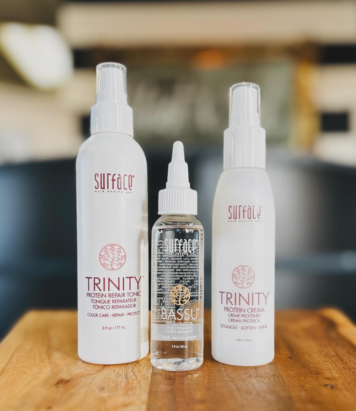 Check out this amazing trio✨ These three products will become your new BFFs🩵

These products are great for restoring, protecting, creating a natural shine, and more for normal to fine hair! 

✨The Trinity Repair Tonic contains amaranth, soy, and ker