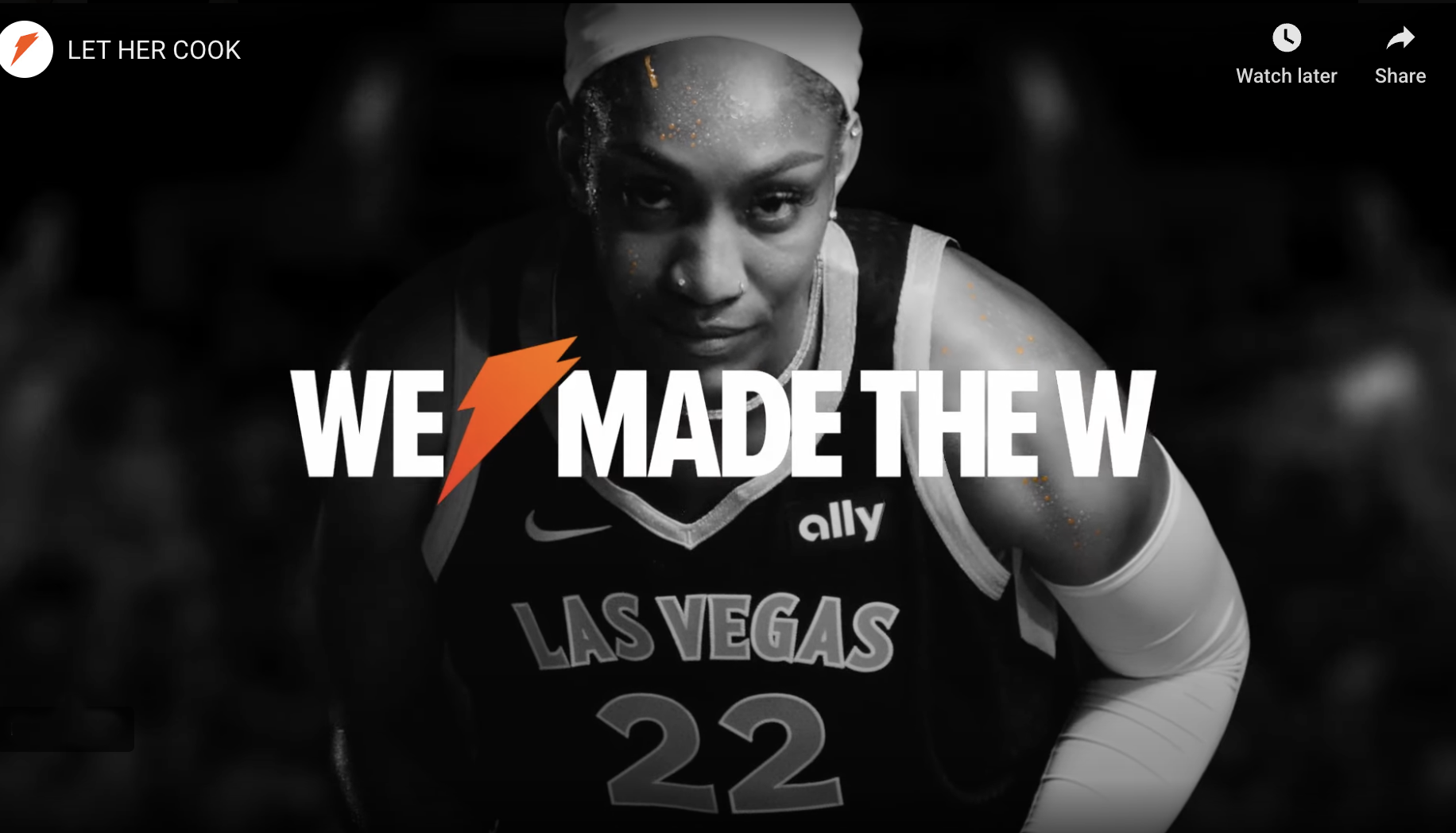 Voiced by Lisa Leslie • Track by GloRilla • Telling the story of sacrifice & hard work • Showcasing two of their biggest stars—Caitlin Clark & MVP A'ja Wilson 