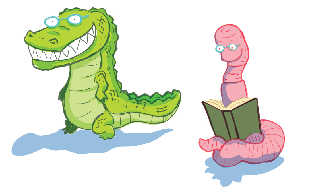 The drawings started off being about pairing and grouping things she liked. Soon they became about what the paired characters had in common.