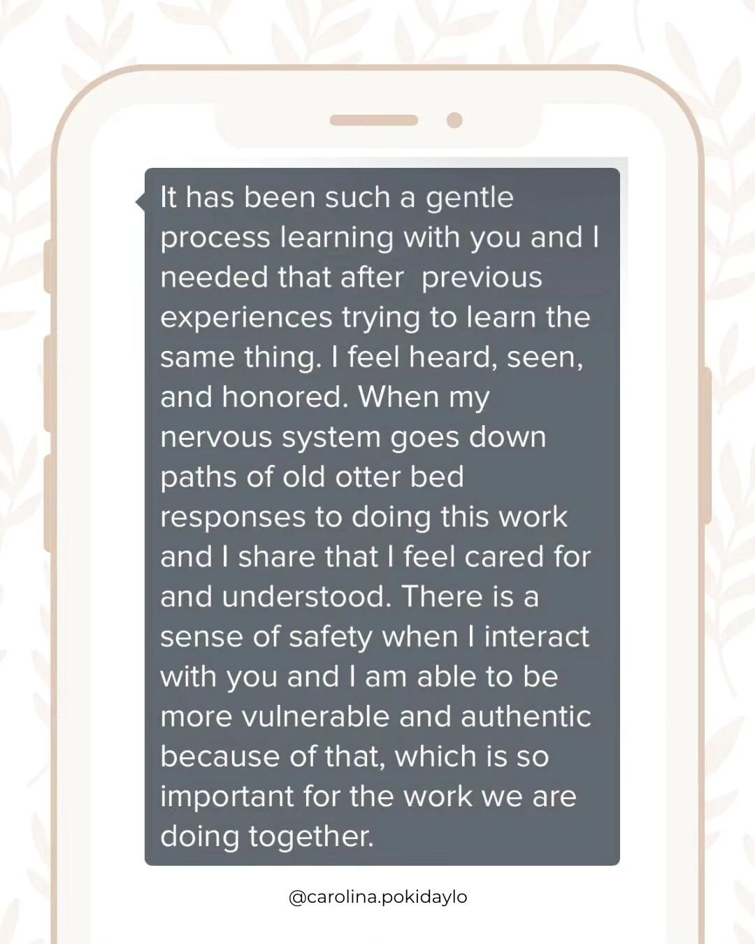 When I started Voxer coaching, I wanted to help transform the lives of women that needed support. 🌱

Starting something new can always be intimidating, which is why seeing messages like this from my clients makes me feel amazing for weeks. 🥰

If yo