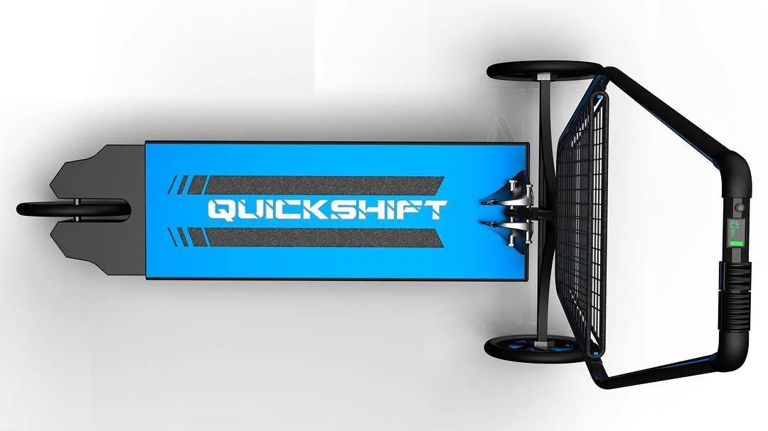 Final Scooter Design. Meet QuickShift, it&rsquo;ll bring you portability, compact-ability, and grocery storage for on the go.