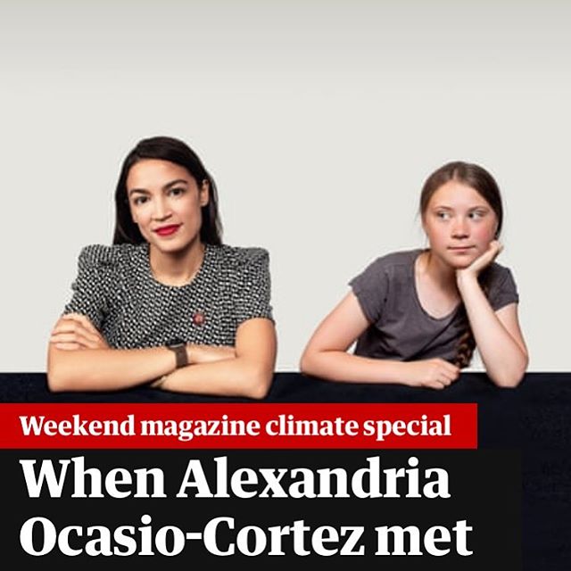 When movements are coming together, that&rsquo;s when change gets real. 💚 @gretathunberg and @ocasio2018 are speaking about the #GreenNewDeal. The Green New Deal isn&rsquo;t just any green policy, but massive investment in climate friendly infrastru