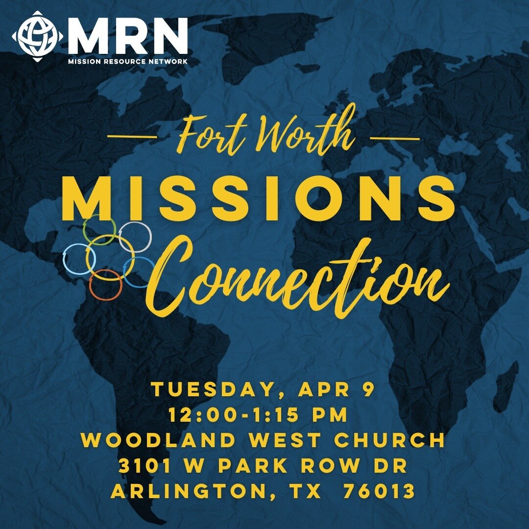 Check out these lunchtime conversations on relevant missions topics. Join with missions folks from churches in your area to share learning over a free lunch! Learn more and register for the one in your area. https://www.mrnet.org/events-1