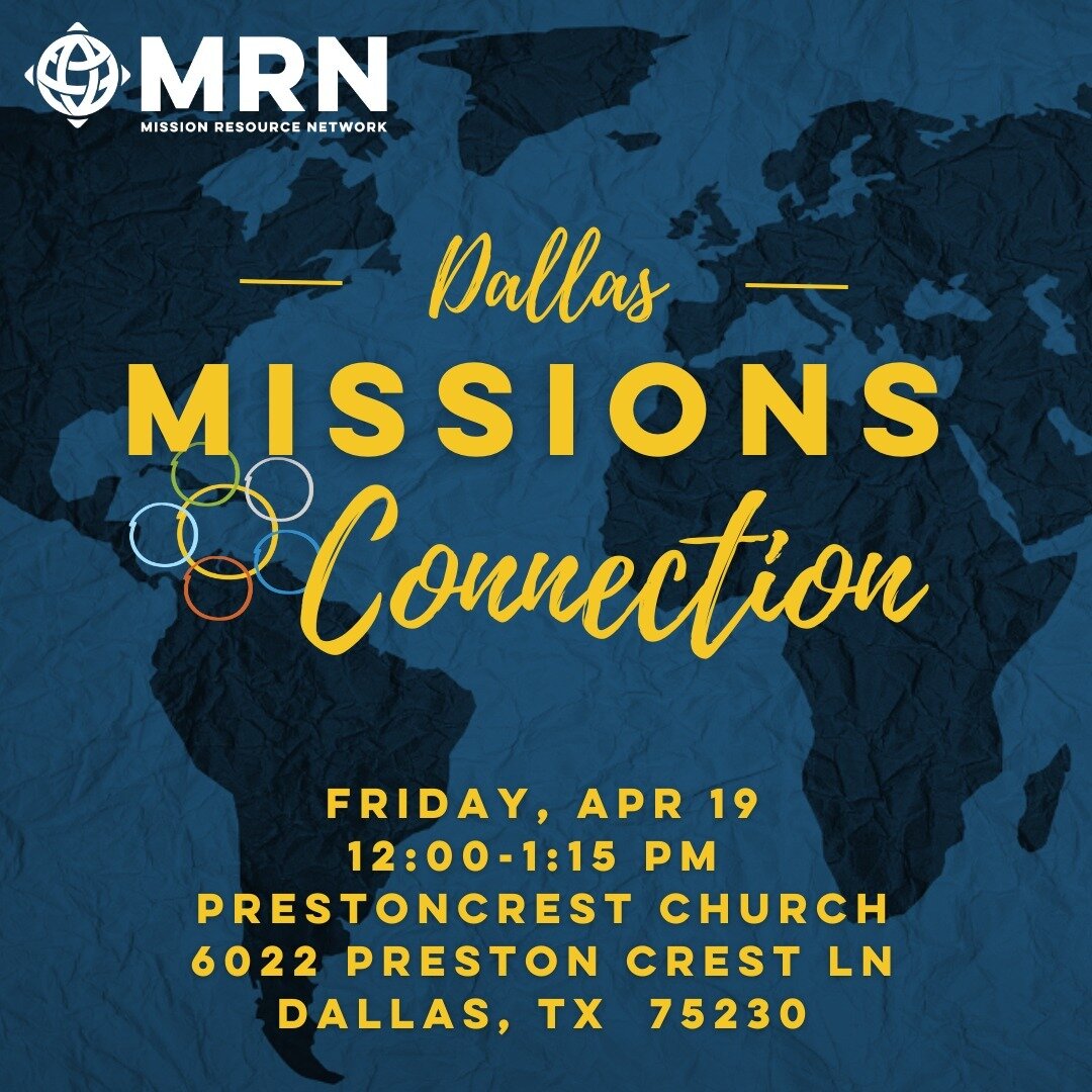 Missions friends in Dallas, join us for this free lunchtime conversation about improving global partnerships. Learn more and let us know you're coming using the Events link in bio.

#churchmissions 
#globalmissions
#sendingchurch
#reachingtheunreache