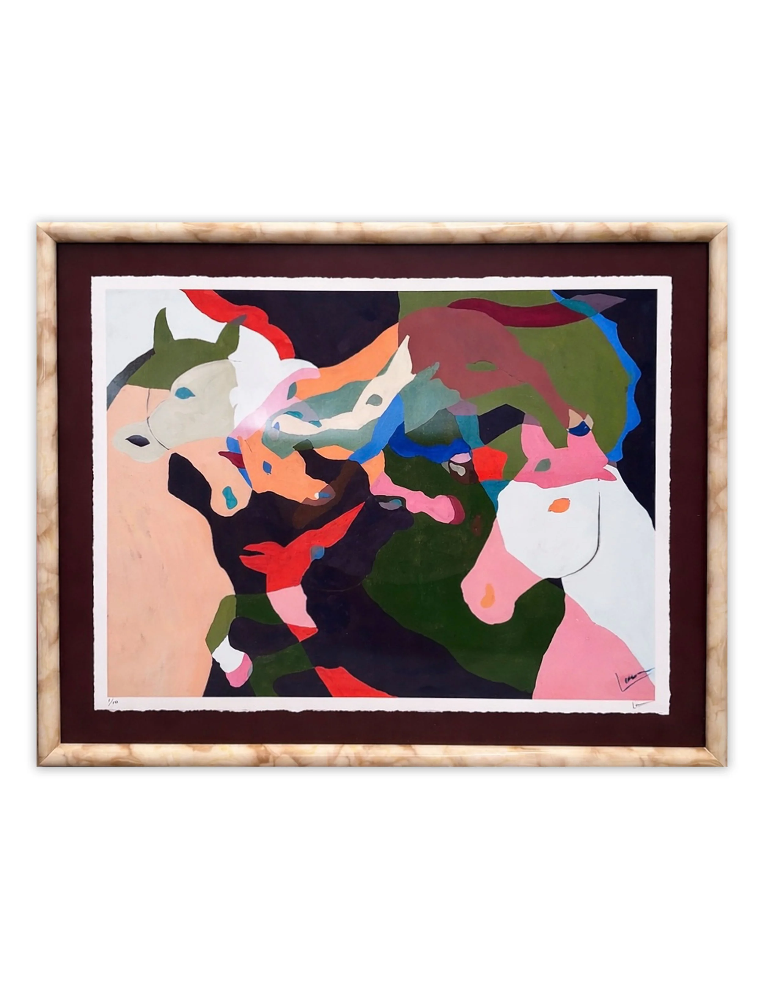 Blue Tangled Horses Print.jpg