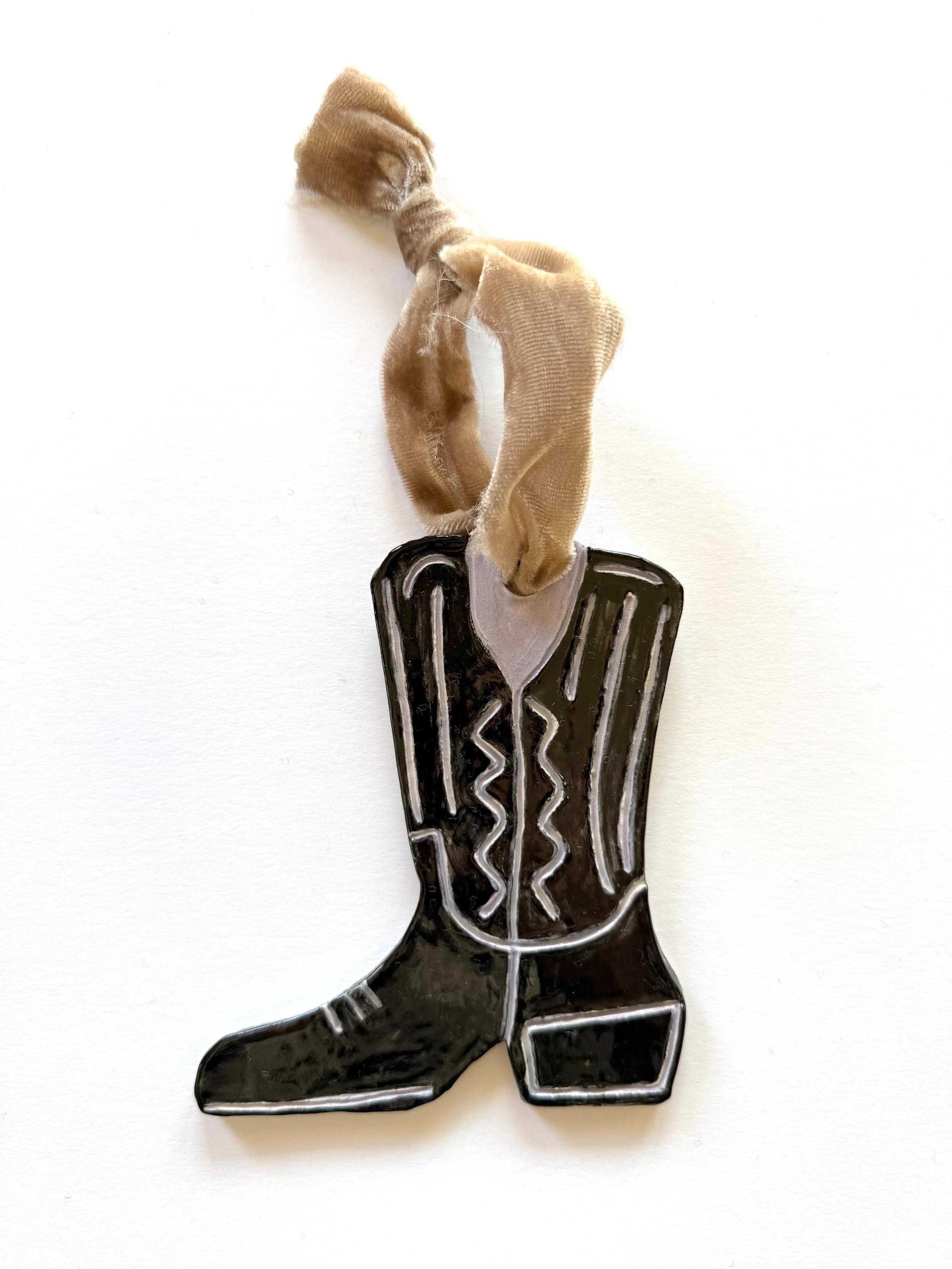 Black & Lavender Boot