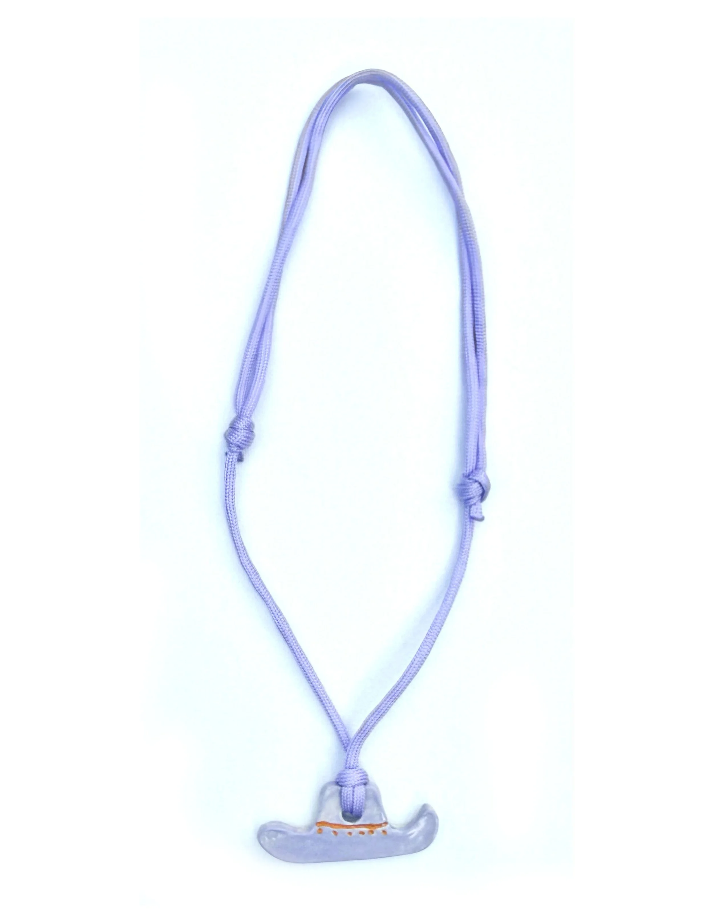 Lavender Cowgirl Hat Necklace