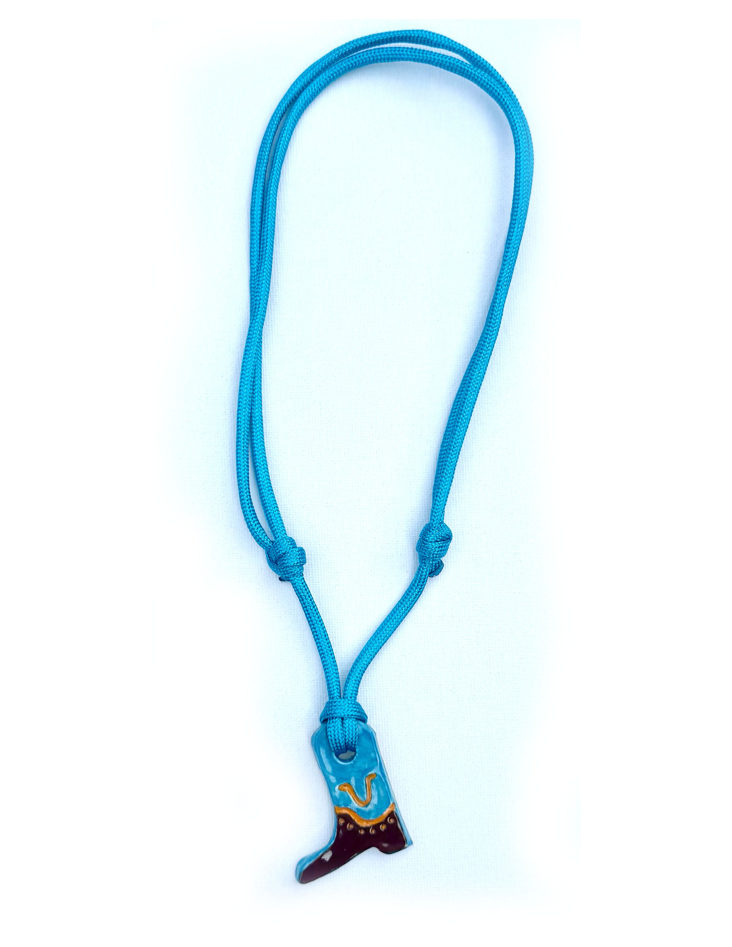 Blue Boot Necklace
