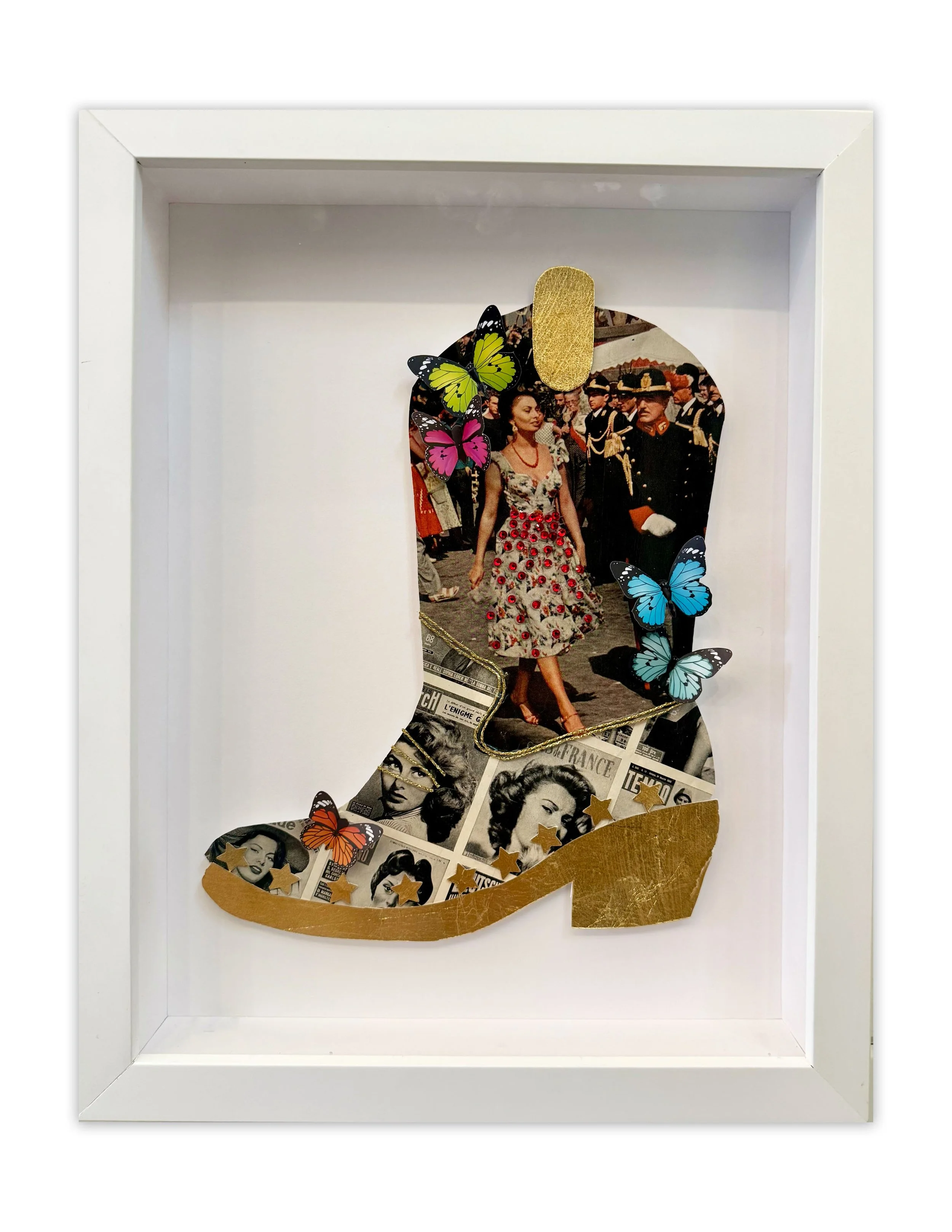 Sofia Loren Boot- 15x12 FRAMED