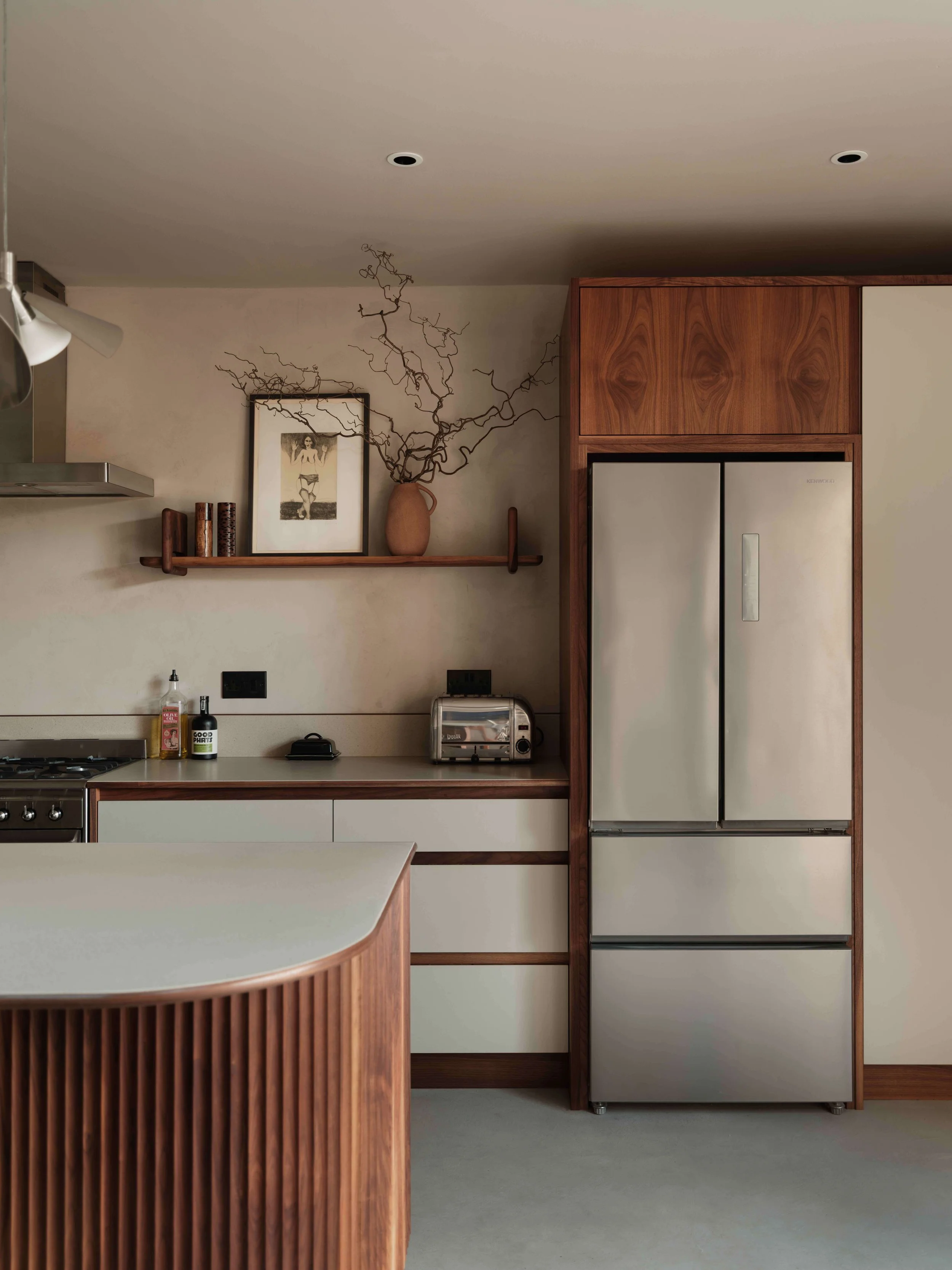 walnut contemporary kitchen design bristol