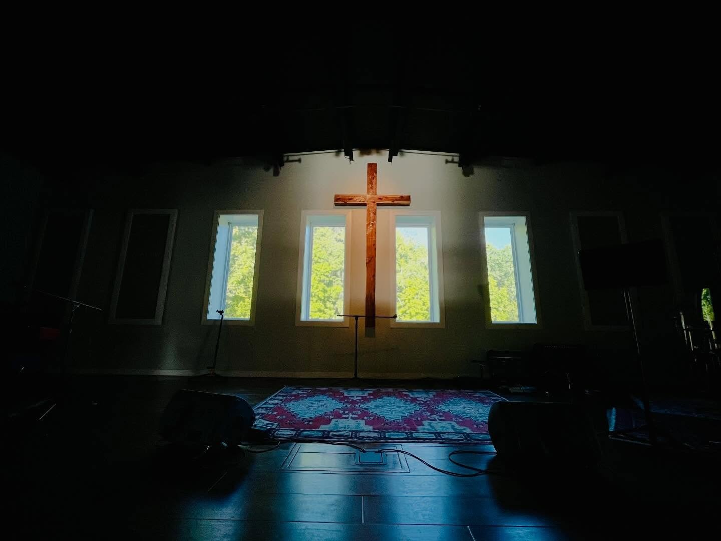 This time of year the sun lines up with our building and shines straight through ☀️ #maranatha