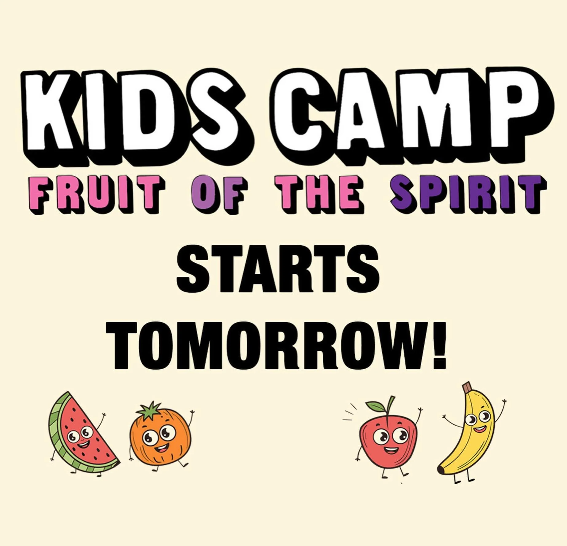 K I D S. C A M P. Starts tomorrow! You can still sign up on maranathajax.com. Wear RED the first day! #maranatha