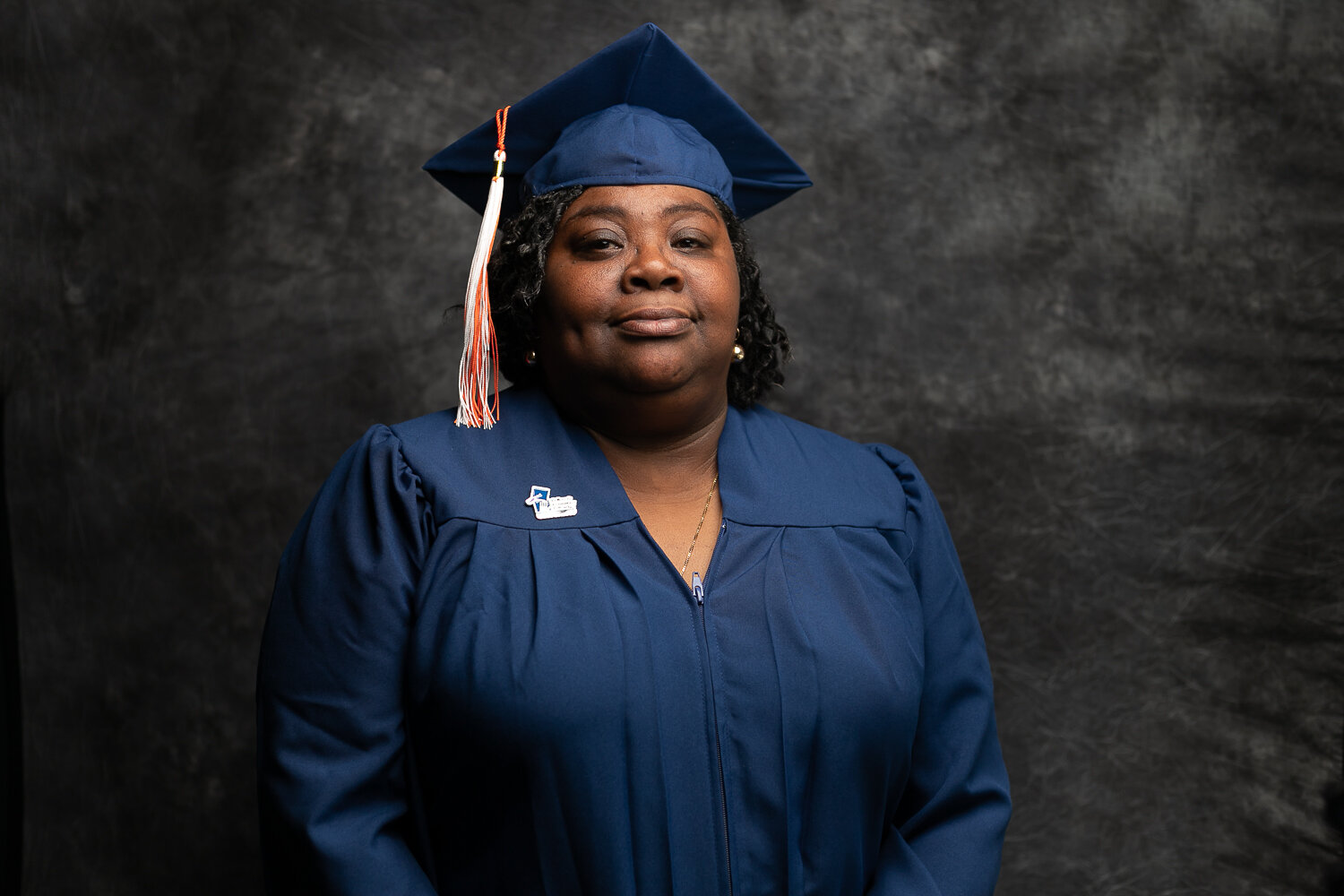 Rusti's graduation photo for her Master's degree in 2019