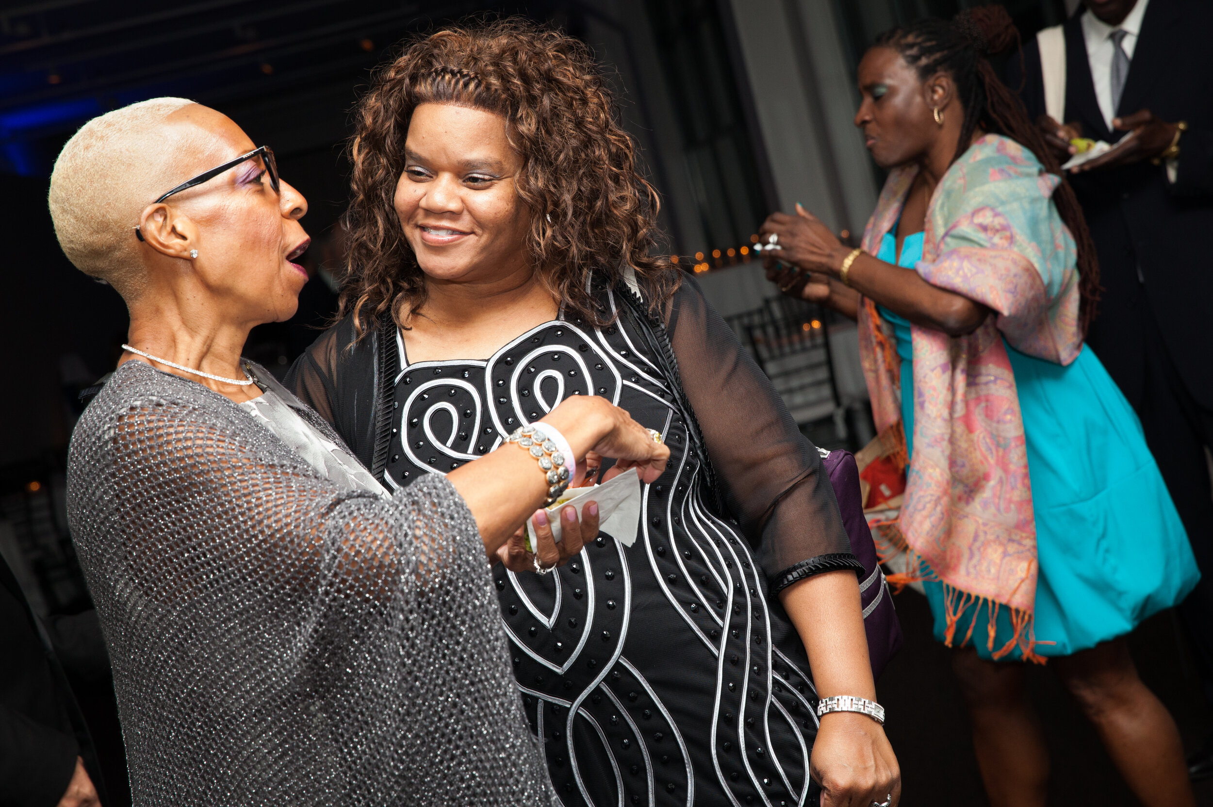 Yolanda with her friend and CCF alumna Marsha Muneerah Green at CCF's 15th Anniversary Gala
