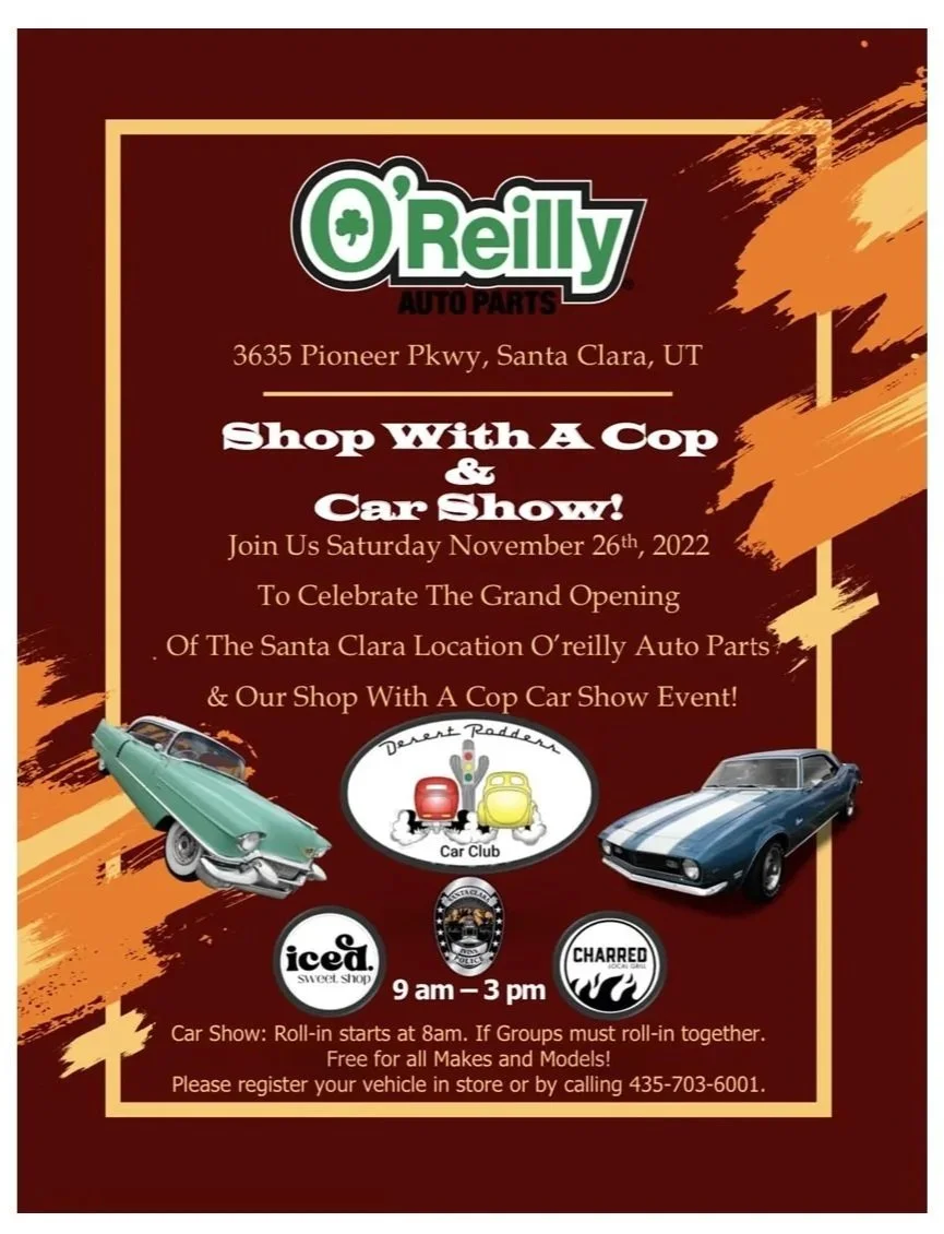 Shop with a Cop, Santa Clara Utah.. 3635 Pioneer Parkway, Santa Clara Utah 435-703-6001 -- 8am to 3pm
