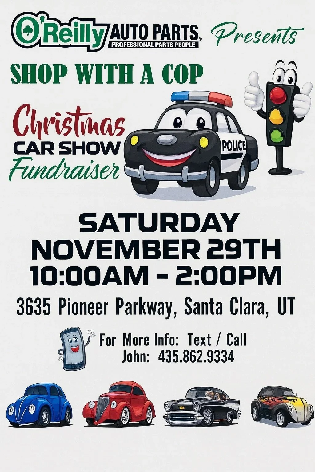 Shop with a Cop, Santa Clara Utah.. 3635 Pioneer Parkway, Santa Clara Utah 435-703-6001 -- 8am to 3pm