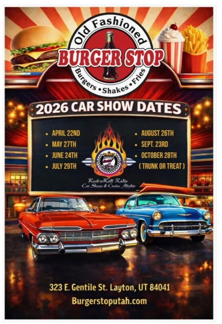 Burger Stop FREE Cruise Night, 4th Wednesday April thru October, 323e Gentile, Layton Utah, 801-544-8090