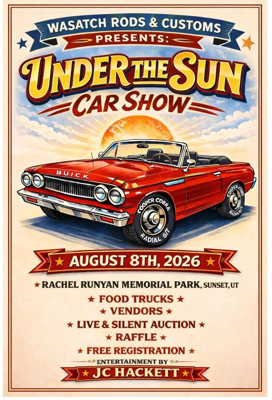 35th Annual UNDER the Sun ..  FREE Car Show, Hosted by Wasatch Rods &amp; Customs. 