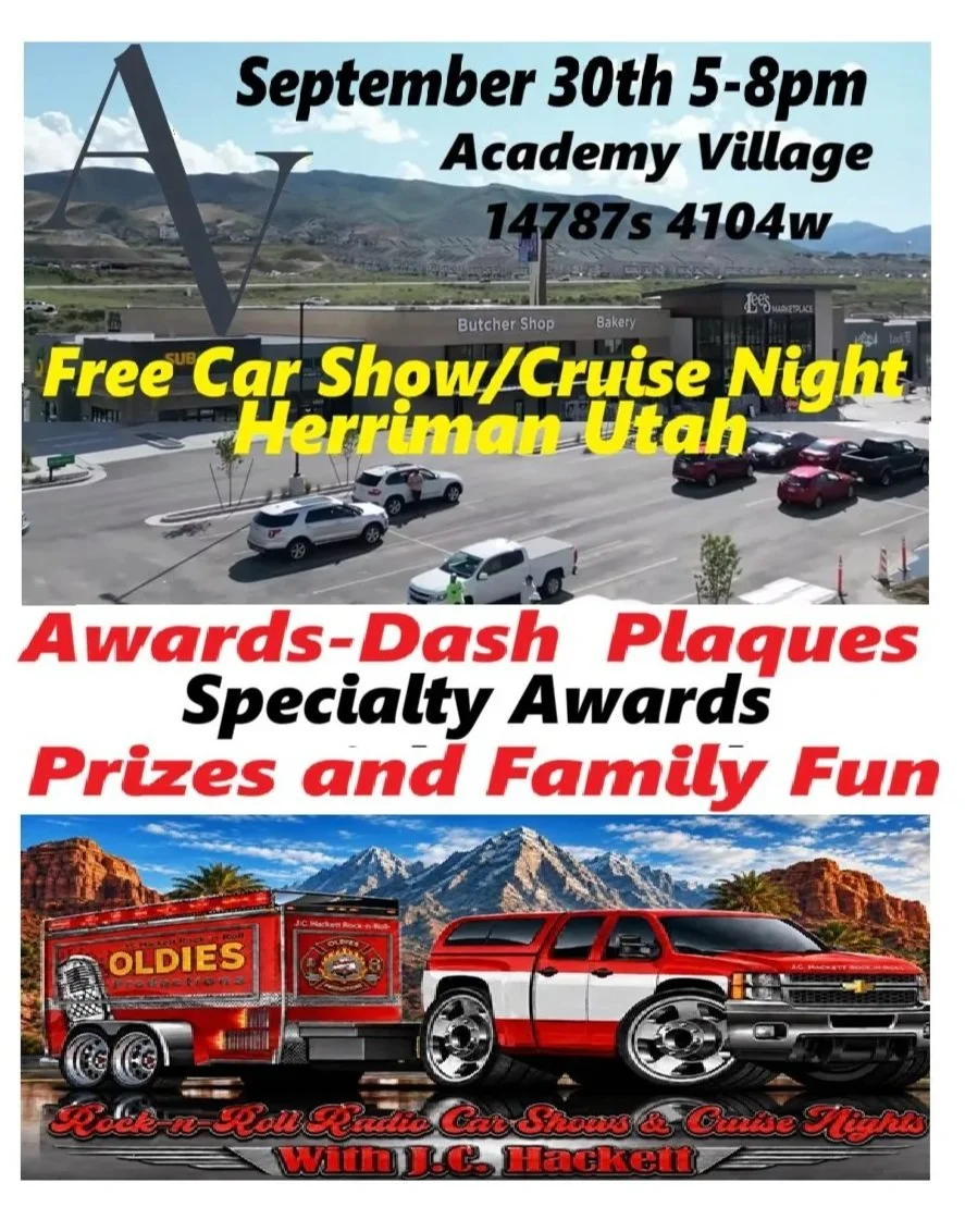 Academy Village FREE Cruise Night 5-8p, 14787s Academy Parkway, Herriman Utah