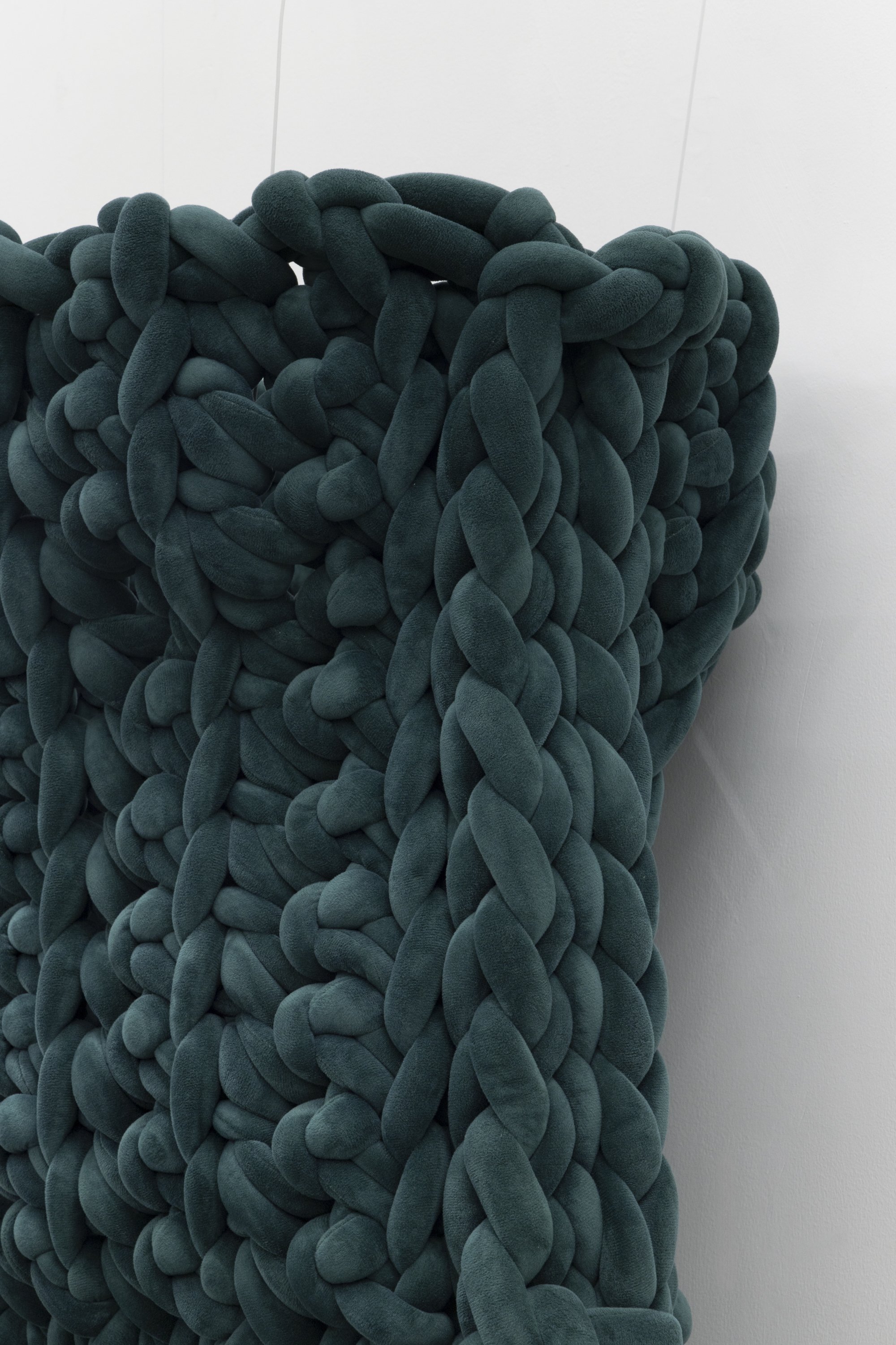 Detail of Crochet Glove (Dark Pine Green)
