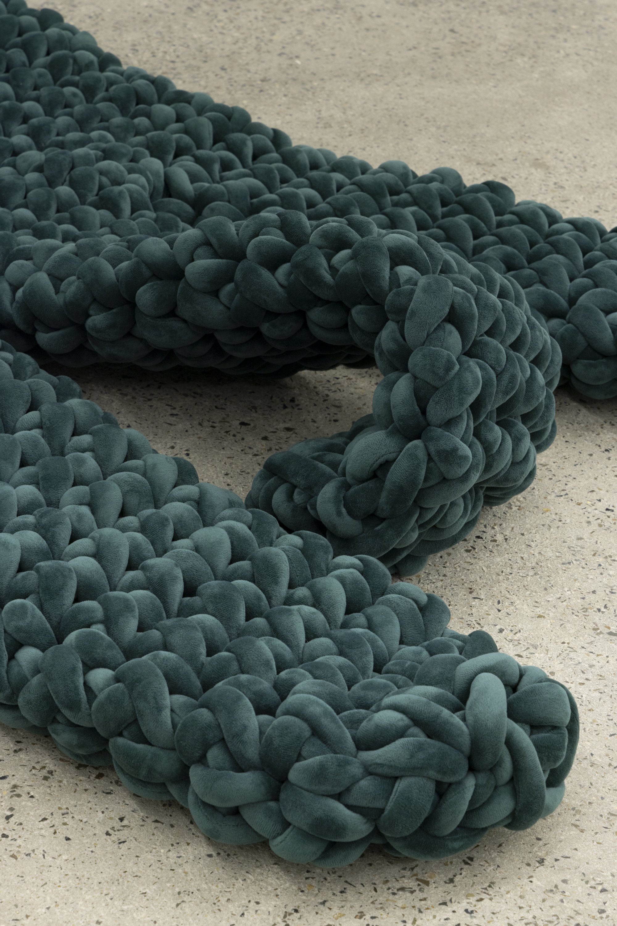 Detail of Crochet Glove (Dark Pine Green)