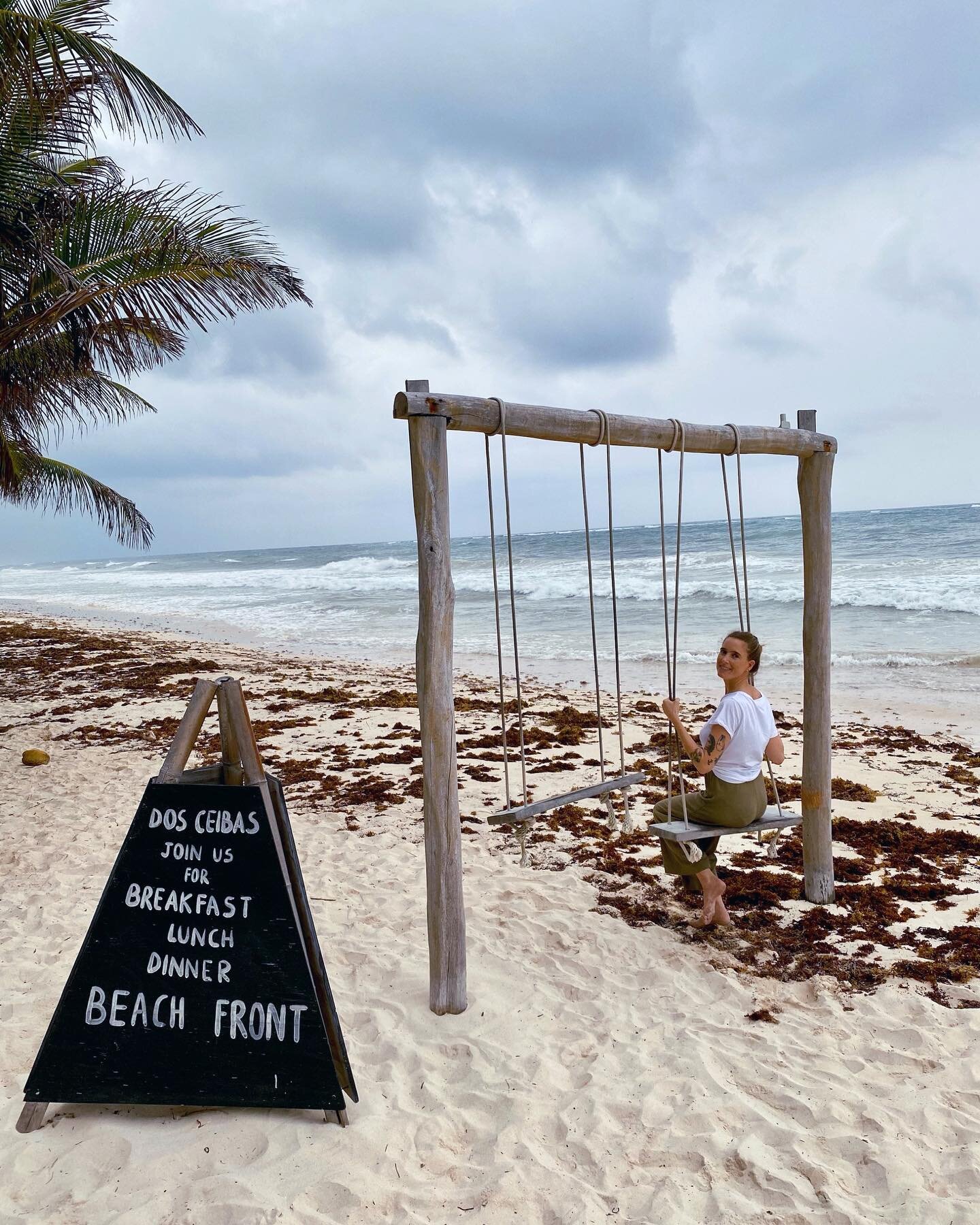 Relaxing in the feel good hotel @dosceibas 🌳 The place is welcoming guests for over 25 years at the white coral beach of Tulum. Here, you can still feel the vibe from the time when Tulum still was a tranquil, unknown oceanfront village loved by back
