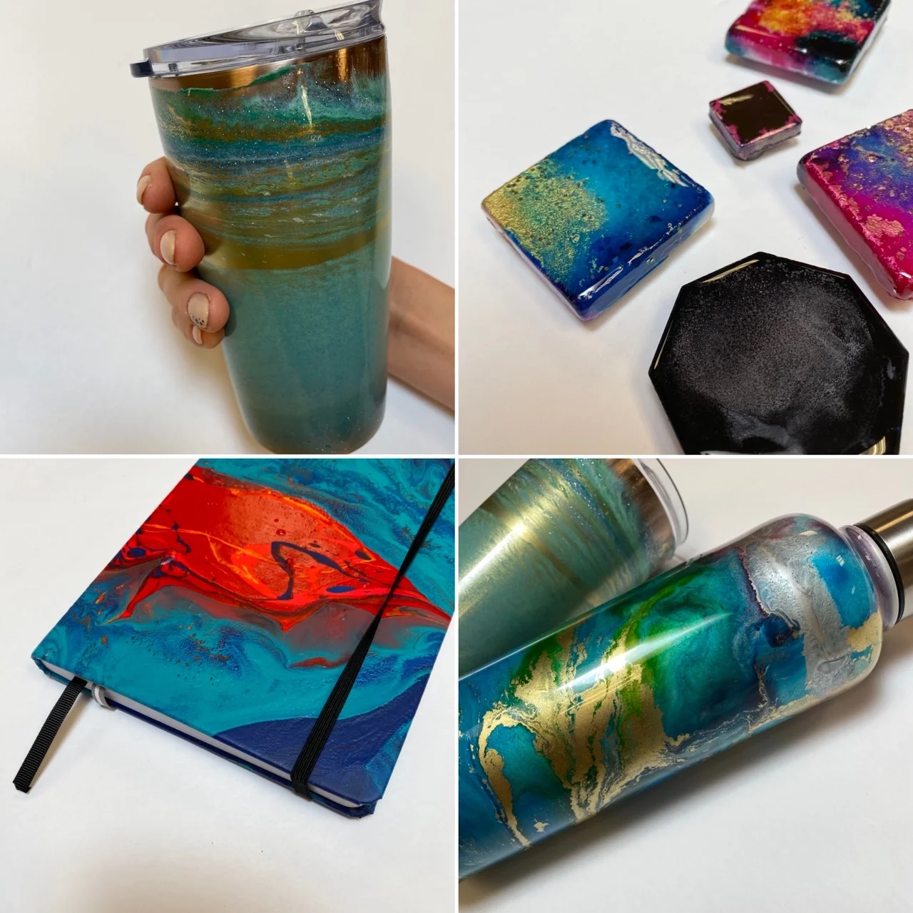 Custom Paint Pour Merchandise Now Available for Holiday Gifts