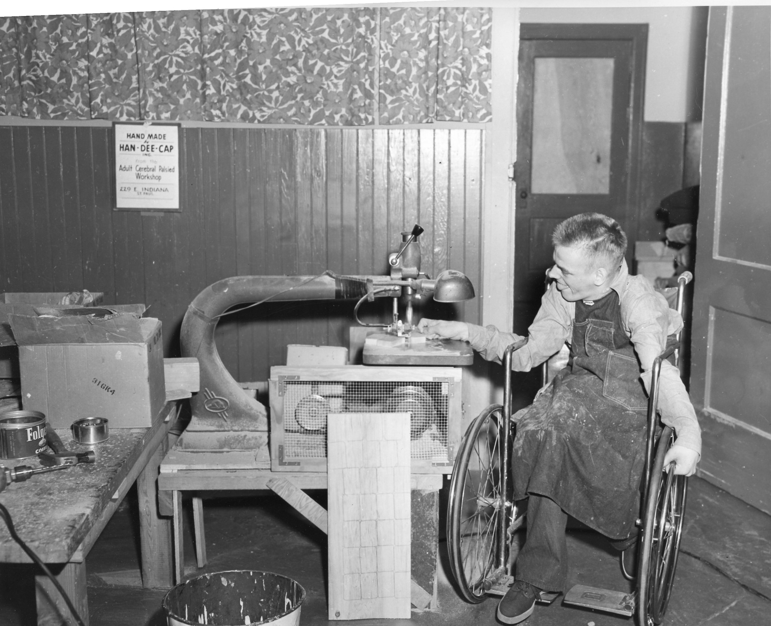  Al Erickson in his workshop, 1950s. 