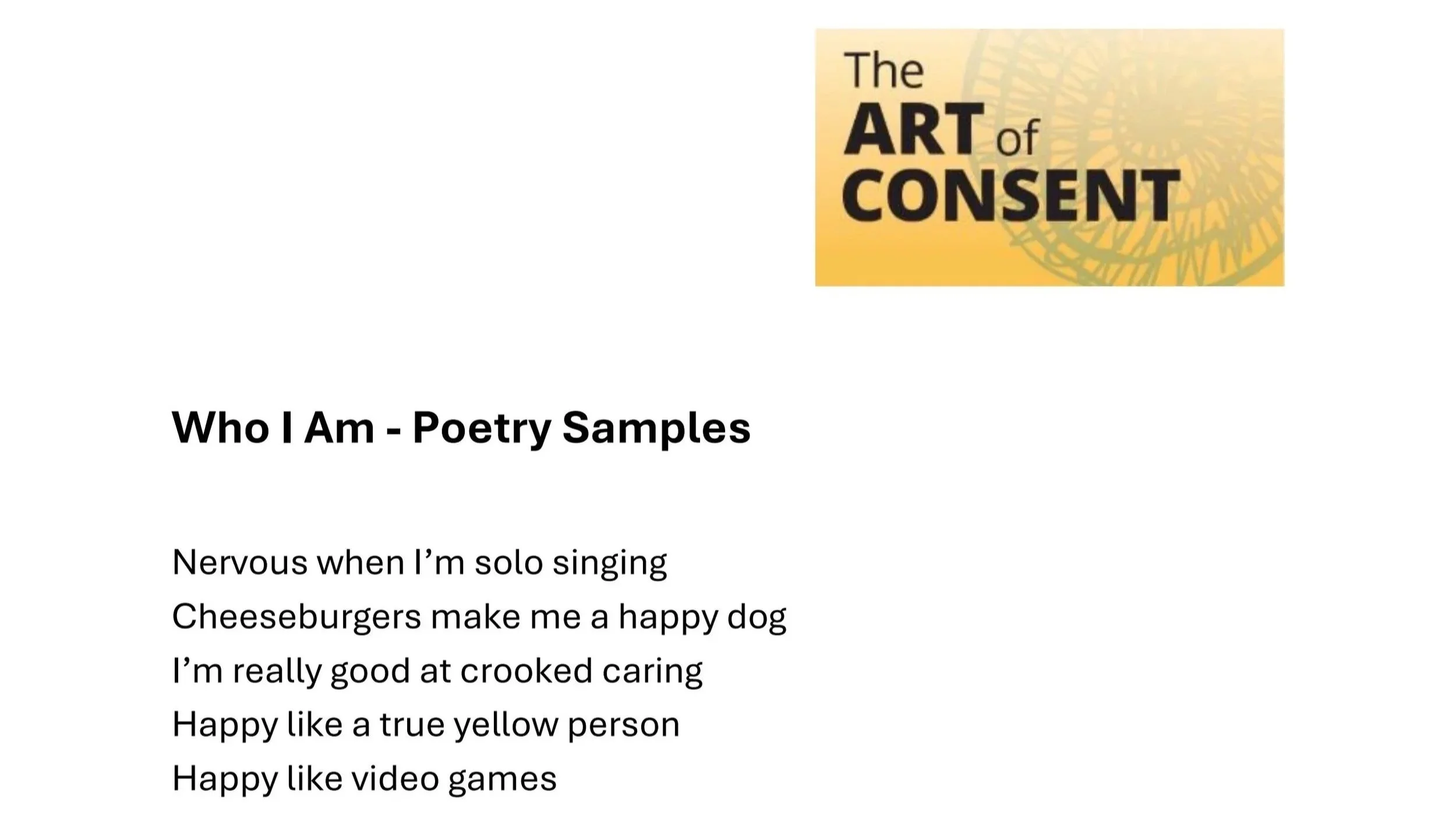 Who I Am - Poetry Samples
