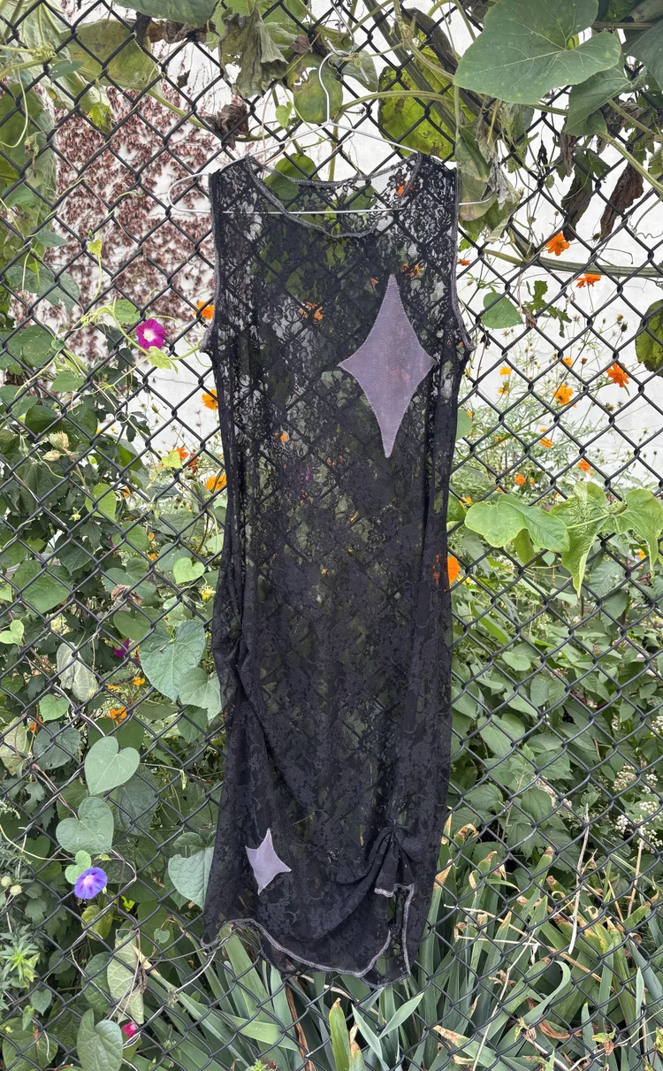 lace star dress A-line Star Lace Chic Black Long Prom Dress Party Dress PSK173 US2 / Custom Color