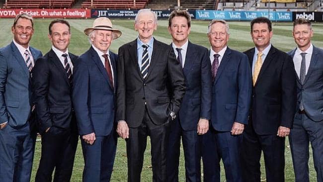 Channel 9's ashes commentary team. Source:Twitter